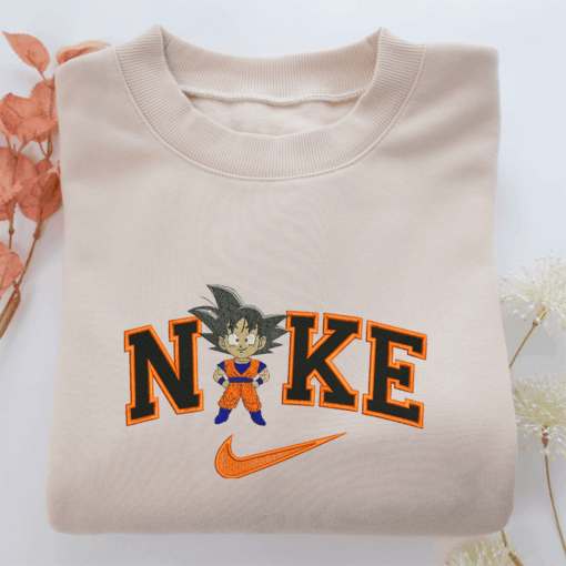 Nike Chibi Goku Nike Embroidered Sweatshirt, Nike Movie Inspired, Best Gifts Idea For Him Her