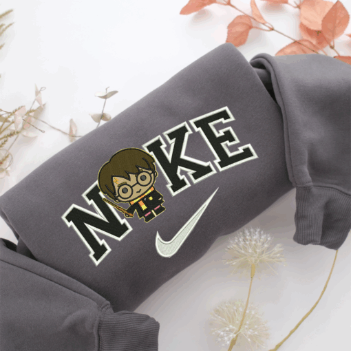 Nike Chibi Harry Potter Nike Embroidered Sweatshirt, Nike Movie Inspired, Best Gifts Idea For Him Her - Image 4