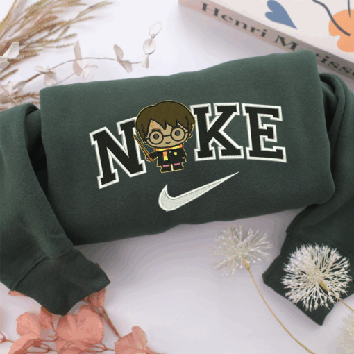 Nike Chibi Harry Potter Nike Embroidered Sweatshirt, Nike Movie Inspired, Best Gifts Idea For Him Her - Image 3