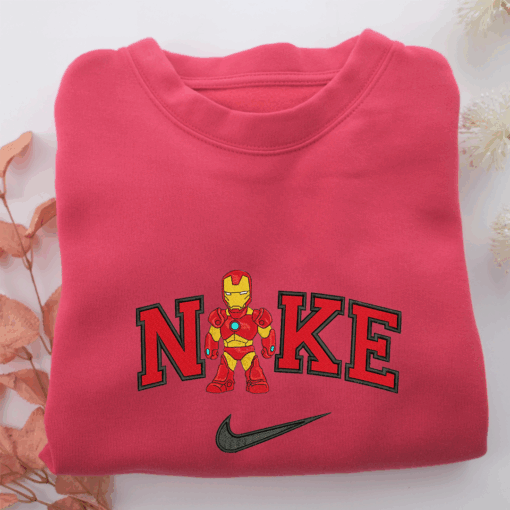 Nike Chibi Iron Man Nike Embroidered Sweatshirt, Nike Movie Inspired, Best Gifts Idea For Him Her - Image 5