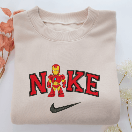 Nike Chibi Iron Man Nike Embroidered Sweatshirt, Nike Movie Inspired, Best Gifts Idea For Him Her