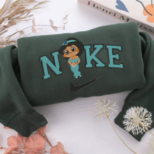 Nike Chibi Jasmine Nike Embroidered Sweatshirt, Nike Movie Inspired, Best Gifts Idea For Him Her - Image 3