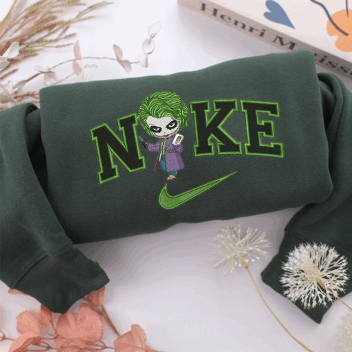 Nike Chibi Joker Nike Embroidered Sweatshirt, Nike Movie Inspired, Best Gifts Idea For Him Her - Image 3