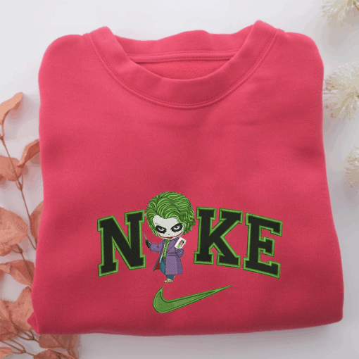 Nike Chibi Joker Nike Embroidered Sweatshirt, Nike Movie Inspired, Best Gifts Idea For Him Her - Image 5