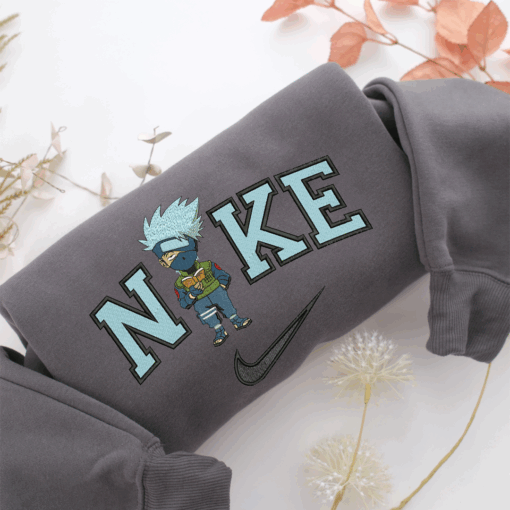 Nike Chibi Kakashi Hatake Nike Embroidered Sweatshirt, Nike Movie Inspired, Best Gifts Idea For Him Her - Image 4