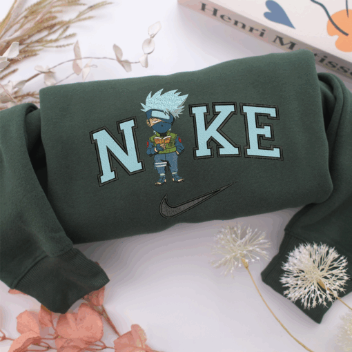 Nike Chibi Kakashi Hatake Nike Embroidered Sweatshirt, Nike Movie Inspired, Best Gifts Idea For Him Her - Image 3