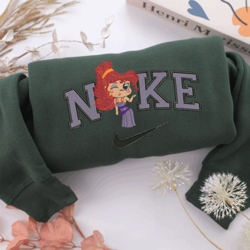 Nike Chibi Megara Nike Embroidered Sweatshirt, Nike Movie Inspired, Best Gifts Idea For Him Her - Image 3