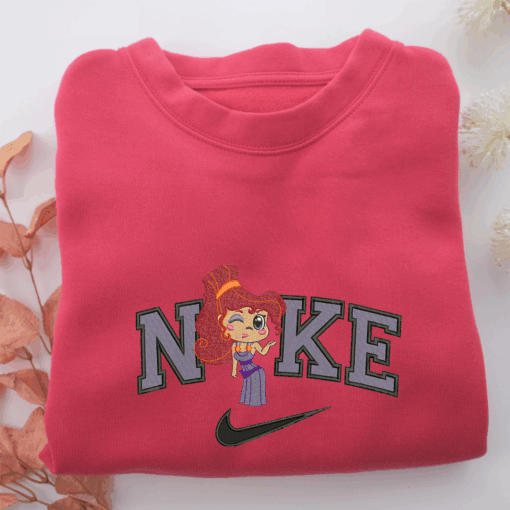 Nike Chibi Megara Nike Embroidered Sweatshirt, Nike Movie Inspired, Best Gifts Idea For Him Her - Image 5