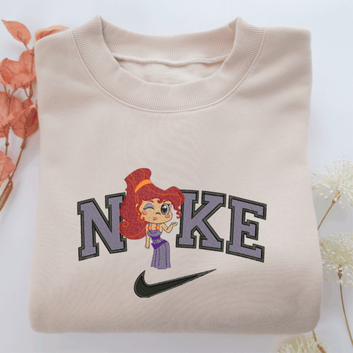 Nike Chibi Megara Nike Embroidered Sweatshirt, Nike Movie Inspired, Best Gifts Idea For Him Her