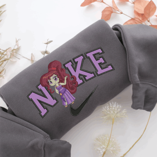 Nike Chibi Megara v2 Nike Embroidered Sweatshirt, Nike Movie Inspired, Best Gifts Idea For Him Her - Image 4