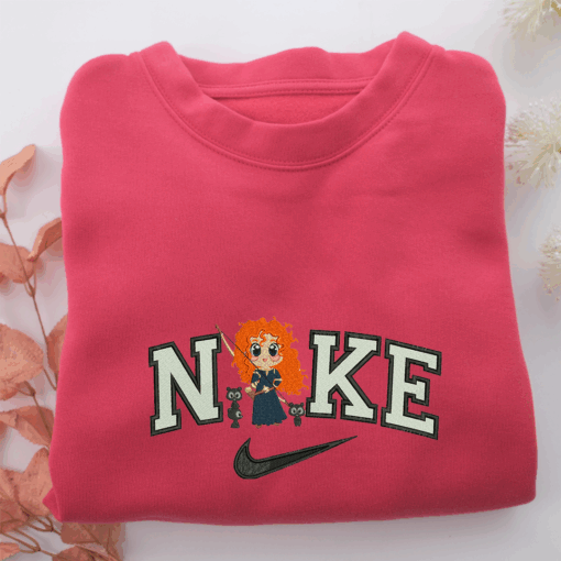 Nike Chibi Princess Merida Nike Embroidered Sweatshirt, Nike Movie Inspired, Best Gifts Idea For Him Her - Image 5