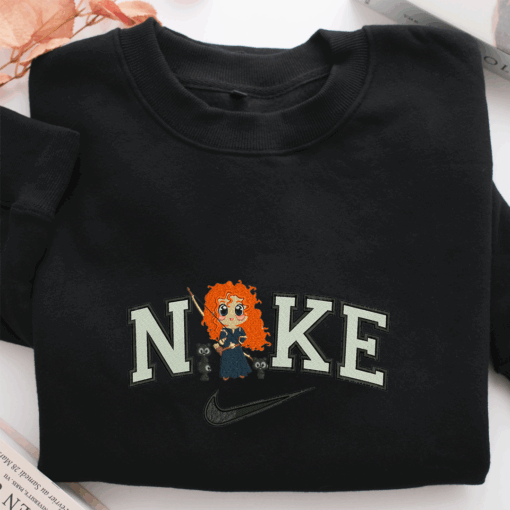 Nike Chibi Princess Merida Nike Embroidered Sweatshirt, Nike Movie Inspired, Best Gifts Idea For Him Her - Image 2