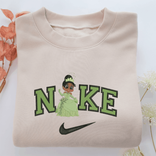 Nike Chibi Princess Tiana Nike Embroidered Sweatshirt, Nike Movie Inspired, Best Gifts Idea For Him Her