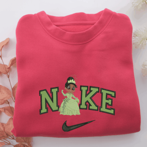 Nike Chibi Princess Tiana Nike Embroidered Sweatshirt, Nike Movie Inspired, Best Gifts Idea For Him Her - Image 5