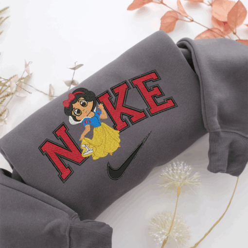Nike Chibi Snow White Nike Embroidered Sweatshirt, Nike Movie Inspired, Best Gifts Idea For Him Her - Image 4
