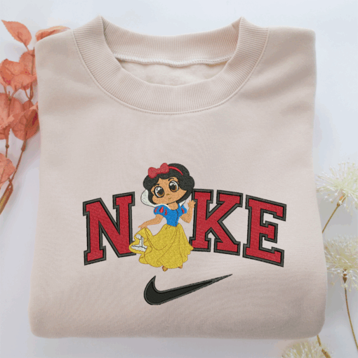 Nike Chibi Snow White Nike Embroidered Sweatshirt, Nike Movie Inspired, Best Gifts Idea For Him Her