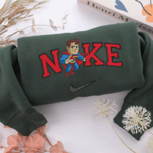 Nike Chibi Superman Nike Embroidered Sweatshirt, Nike Movie Inspired, Best Gifts Idea For Him Her - Image 3