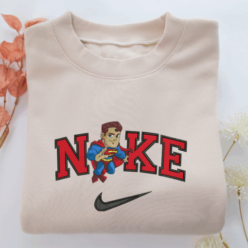 Nike Chibi Superman Nike Embroidered Sweatshirt, Nike Movie Inspired, Best Gifts Idea For Him Her