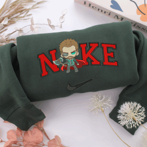 Nike Chibi Thor Nike Embroidered Sweatshirt, Nike Movie Inspired, Best Gifts Idea For Him Her - Image 3