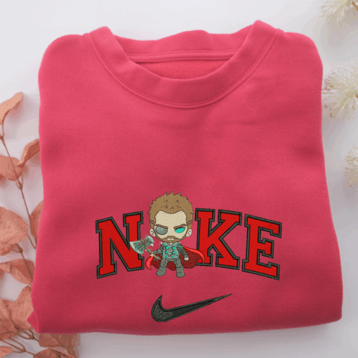Nike Chibi Thor Nike Embroidered Sweatshirt, Nike Movie Inspired, Best Gifts Idea For Him Her - Image 5