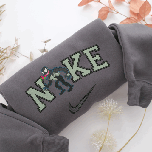 Nike Chibi Venom Nike Embroidered Sweatshirt, Nike Movie Inspired, Best Gifts Idea For Him Her - Image 4