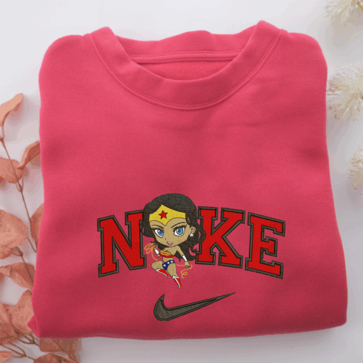 Nike Chibi Wonder Woman Nike Embroidered Sweatshirt, Nike Movie Inspired, Best Gifts Idea For Him Her - Image 5