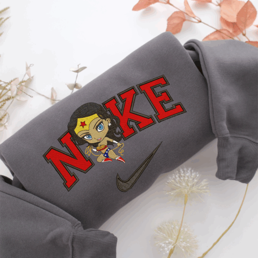 Nike Chibi Wonder Woman Nike Embroidered Sweatshirt, Nike Movie Inspired, Best Gifts Idea For Him Her - Image 4