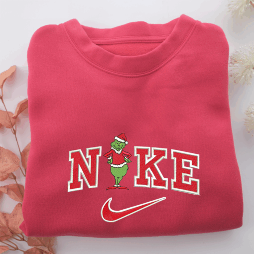 Nike Christmas Grinch V2 Nike Embroidered Sweatshirt, Nike Movie Inspired, Best Gifts Idea For Him Her - Image 5