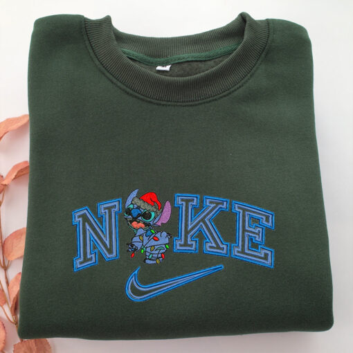 Nike Christmas Stitch Embroidery, Disneyland Embroidered Sweatshirt, Movie Disney Inspired, Best Gifts Idea For Him Her - Image 3
