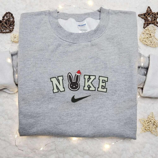 Nike Christmas X Bad Bunny Oasis Embroidered Sweatshirt Christmas Embroidered Shirt Best Christmas Gift Ideas