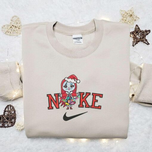Nike Christmas x Chibi Sally Xmas Hat Embroidered Sweatshirt Movie Christmas Embroidered Shirt Best Christmas Gift Ideas