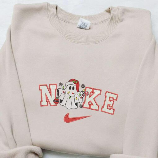 Nike Christmas x Ghost Embroidered Sweatshirt Movie Christmas Embroidered Shirt Best Christmas Gift Ideas