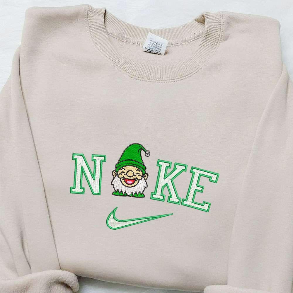 Nike Christmas X Gnome Laughing Embroidered Sweatshirt Movie Christmas Embroidered Shirt Best Christmas Gift Ideas