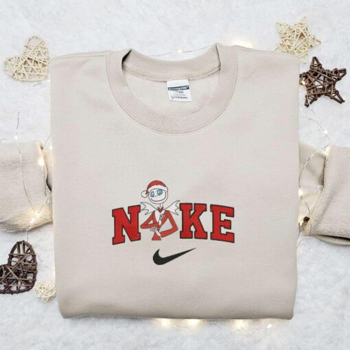 Nike Christmas x Jack Santa Cartoon Embroidered Sweatshirt Movie Merry Christmas Embroidered Shirt Best Christmas Day Gift Ideas