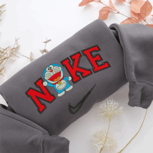 Nike Doraemon Nike Embroidered Sweatshirt, Nike Movie Inspired, Best Gifts Idea For Him Her - Image 4