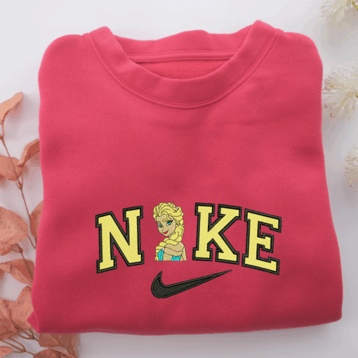 Nike Elsa Half Body Nike Embroidered Sweatshirt, Nike Movie Inspired, Best Gifts Idea For Him Her - Image 5