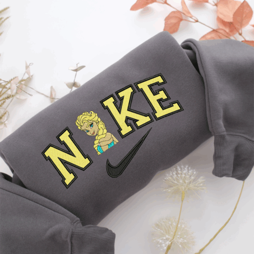 Nike Elsa Half Body Nike Embroidered Sweatshirt, Nike Movie Inspired, Best Gifts Idea For Him Her - Image 4