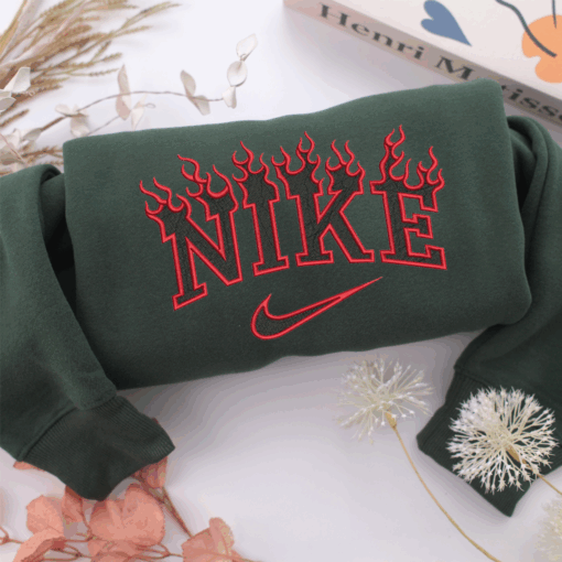 Nike Fire Effect Nike Embroidered Sweatshirt, Nike Movie Inspired, Best Gifts Idea For Him Her  - 4 Size_s - Image 3
