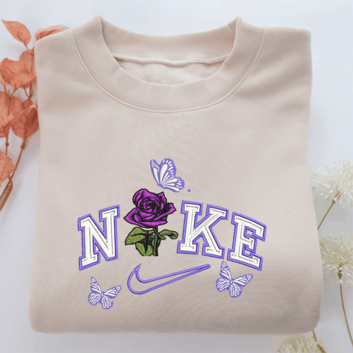 Nike Flower Nike Embroidered Sweatshirt, Nike Movie Inspired, Best Gifts Idea For Him Her