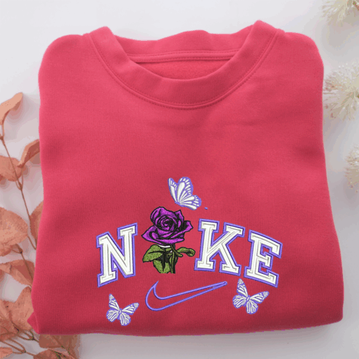 Nike Flower Nike Embroidered Sweatshirt, Nike Movie Inspired, Best Gifts Idea For Him Her - Image 5