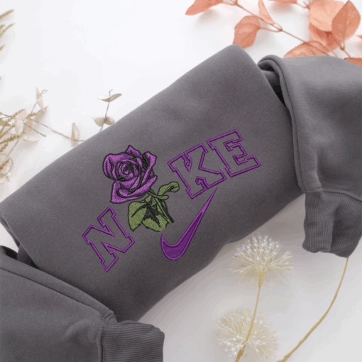 Nike Flower v2 Nike Embroidered Sweatshirt, Nike Movie Inspired, Best Gifts Idea For Him Her - Image 4