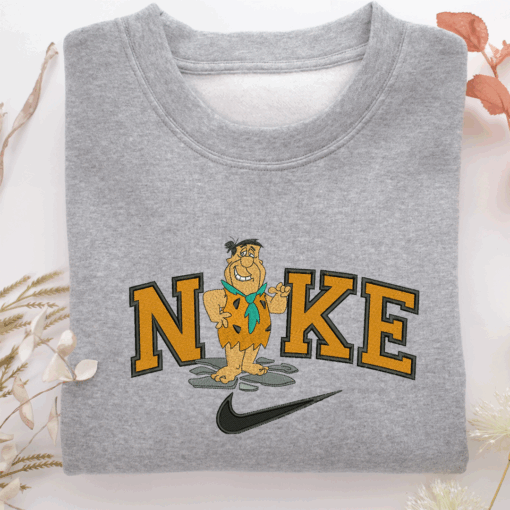 Nike Fred Flintstone Nike Embroidered Sweatshirt, Nike Movie Inspired, Best Gifts Idea For Him Her - Image 3