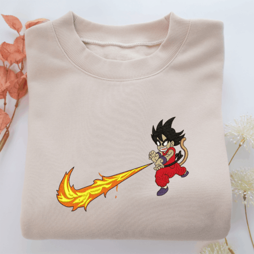 Nike Goku Nike Embroidered Sweatshirt, Nike Movie Inspired, Best Gifts Idea For Him Her