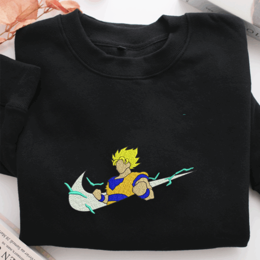 Nike Goku Nike Embroidered Sweatshirt, Nike Movie Inspired, Best Gifts Idea For Him Her - Image 4