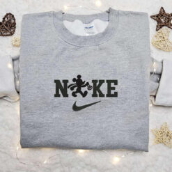 Nike Halloween x Black Mickey Mouse Embroidered Sweatshirt Horror Movie Halloween Embroidered Shirt Best Halloween Gift Ideas