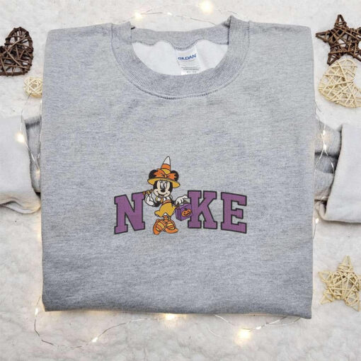 Nike Halloween x Elegant Minnie Mouse Embroidered Sweatshirt Disney Characters Embroidered Shirt Best Halloween Gift Ideas