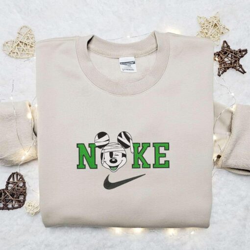 Nike Halloween x Mickey Mouse Head Mummy Embroidered Sweatshirt Horror Movie Halloween Embroidered Shirt Best Halloween Gift Ideas