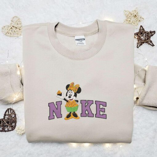 Nike Halloween x Minnie Mouse Cake Embroidered Sweatshirt Disney Characters Embroidered Shirt Best Halloween Gift Ideas
