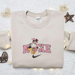 Nike Halloween x Minnie Mouse Witch and Cat Embroidered Sweatshirt Horror Movie Halloween Embroidered Shirt Best Halloween Gift Ideas