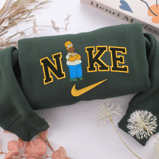 Nike Homer Simpson Nike Embroidered Sweatshirt, Nike Movie Inspired, Best Gifts Idea For Him Her - Image 3